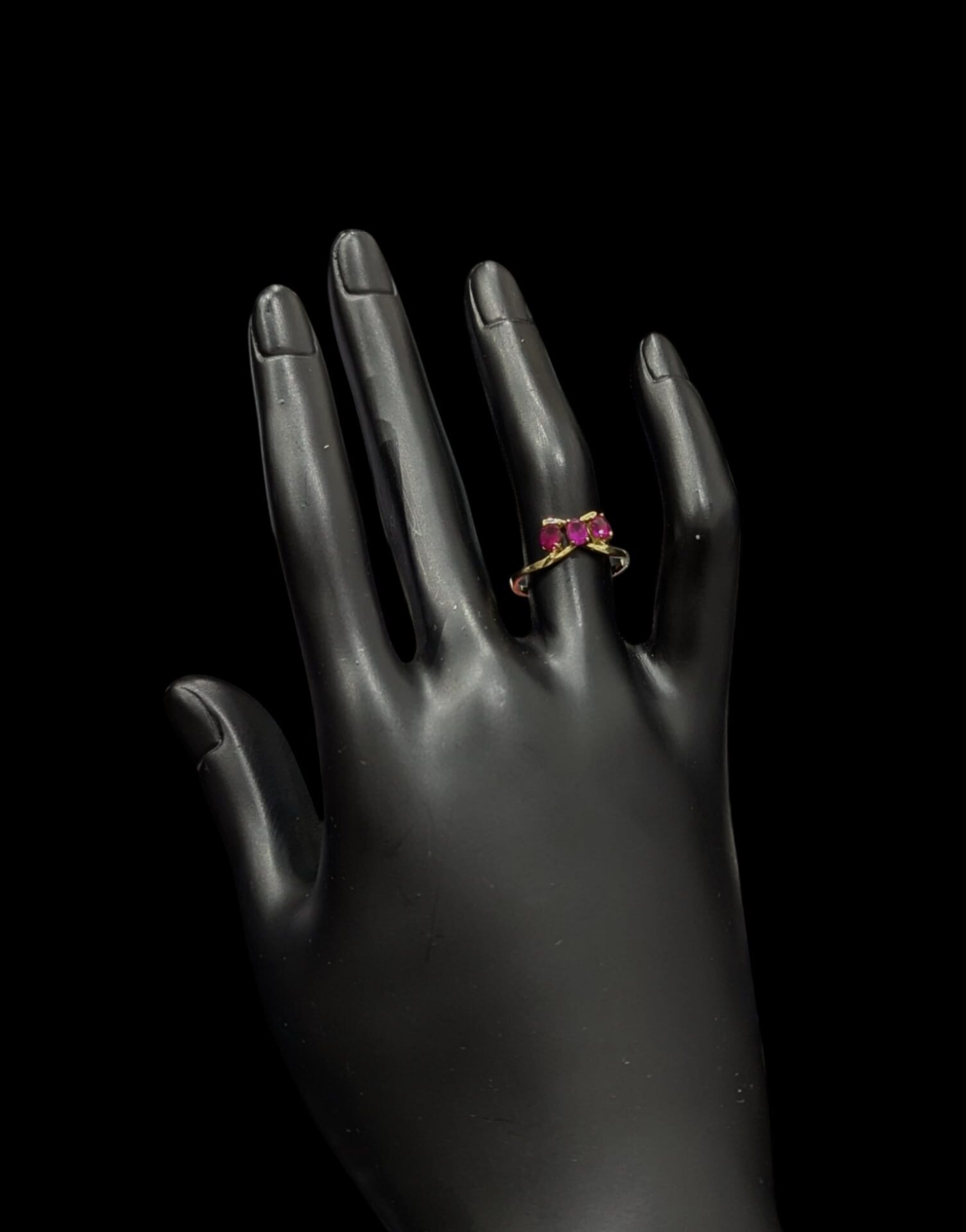 Bague 3 Pierres Fuchsia – Image 4