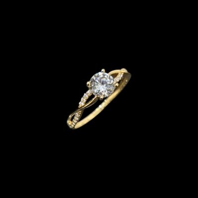 Bague Solitaire Torsade