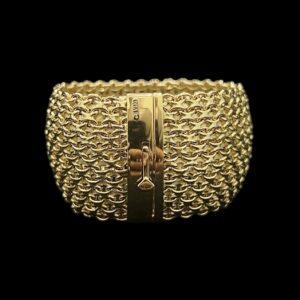 Bracelet Bombé Maille Paillasson Large 35 mm