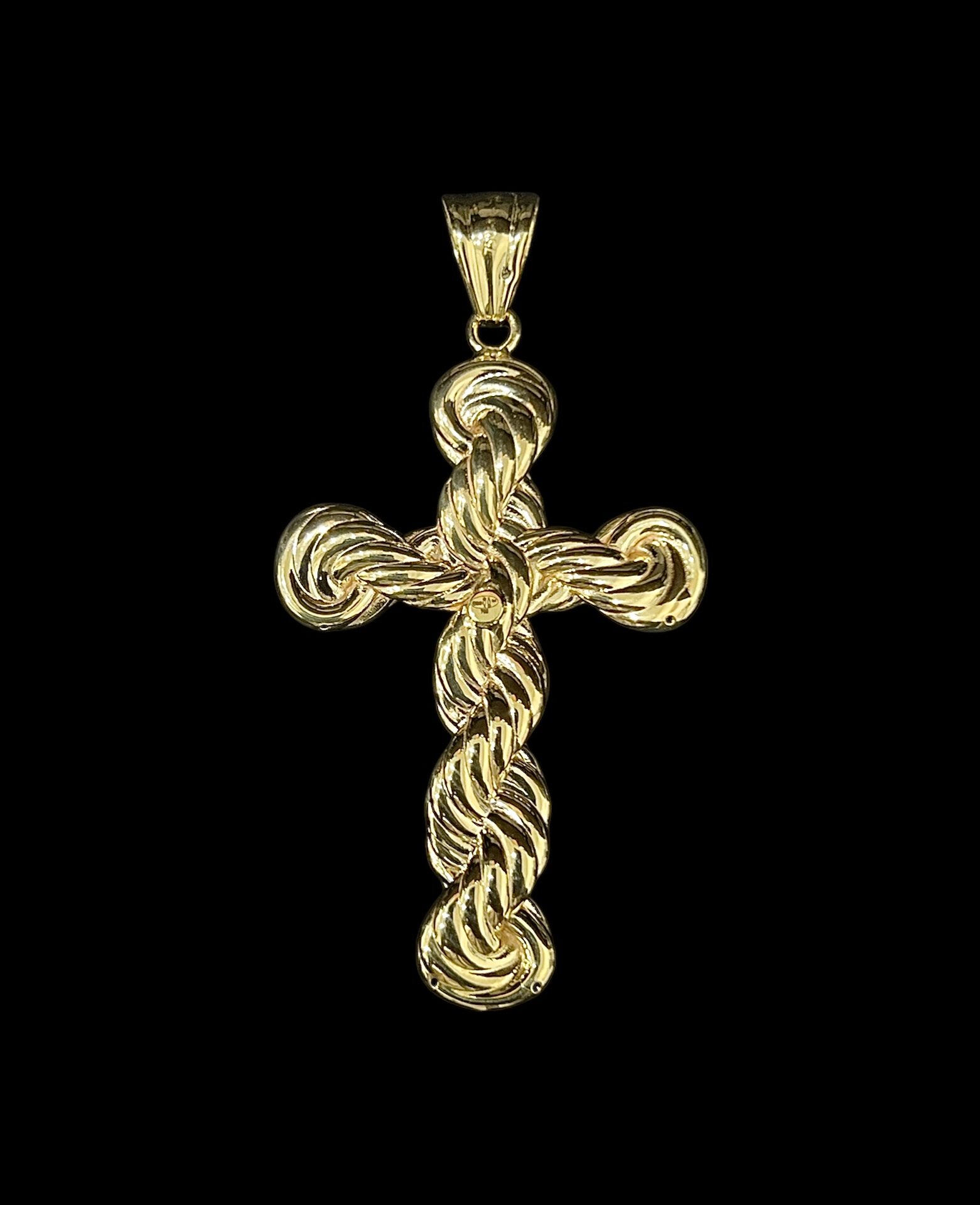 Pendentif Croix Torsadé avec Christ Electroformé – Image 2