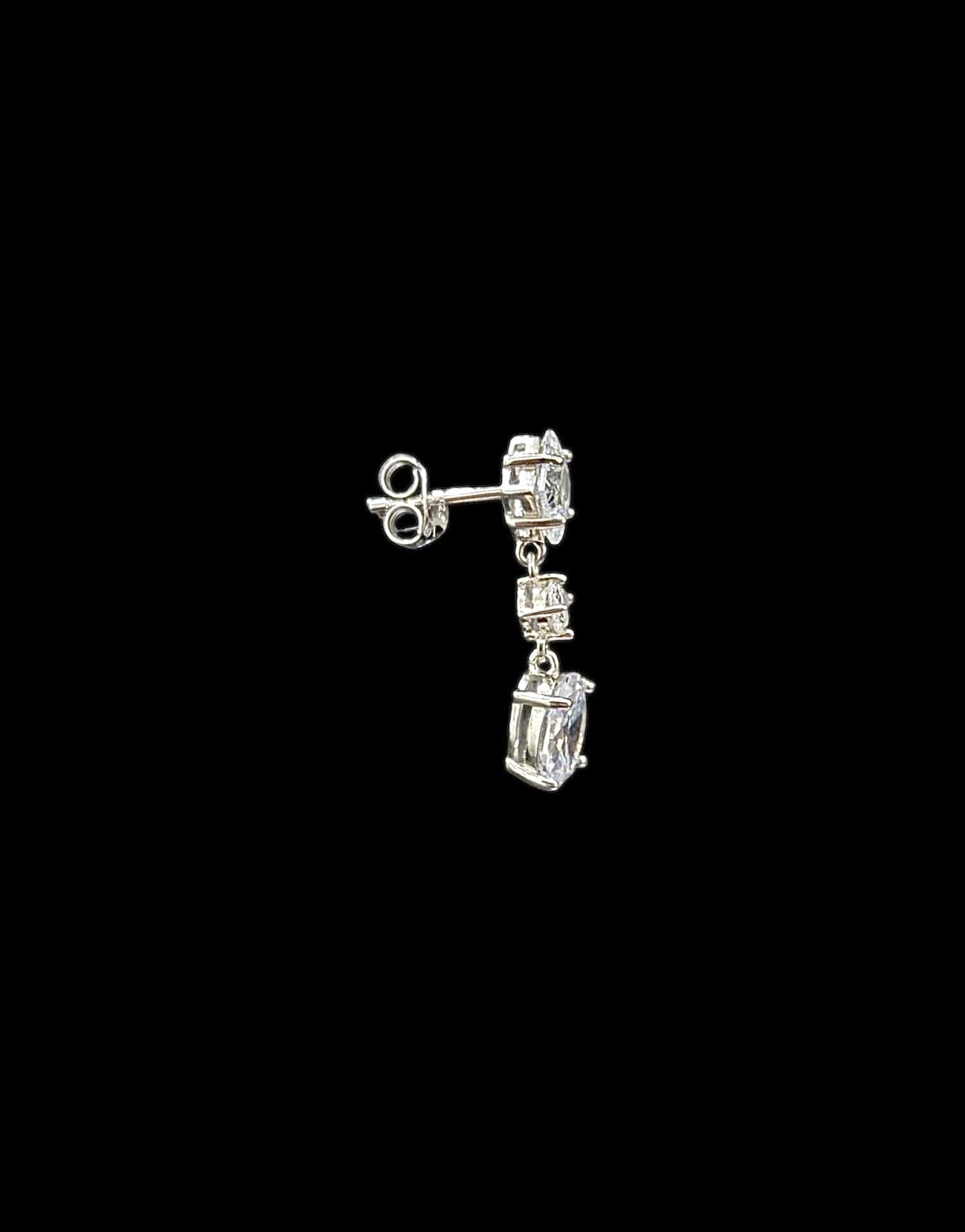 Boucles D'Oreilles Pendente 3 Pierres – Image 2