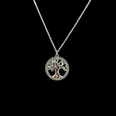 Collier Arbre De Vie Emeraude