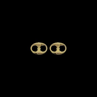 Boucles D'Oreilles Grain De Café Lisses Nuggets 12 mm