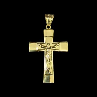 Pendentif Double Croix Chist Electroformé