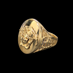 Chevalière Ovale avec Tête 3d