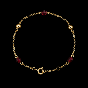 Bracelet Grains d'Or et Grenats