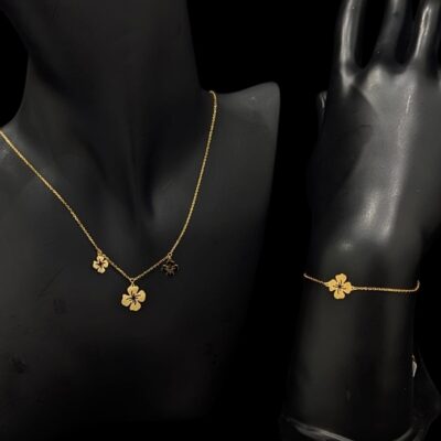 Ensemble Fleur De Frangipanier Bracelet & Collier