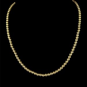 Collier Boules "Grain d'Or" 4 mm 45 cm