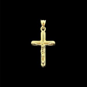 Pendentif Croix Arrondie avec Christ