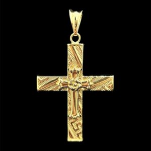 Pendentif Double Croix Electroformé