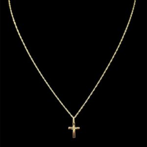 Ensemble Chaine Tortillon 45 cm + Croix