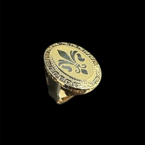 Chevalière Ovale Fleur de Lys