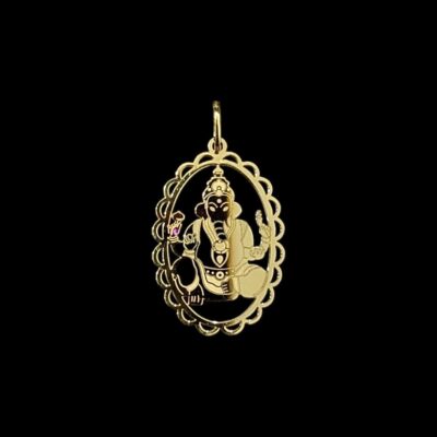 Pendentif Plaque Ganesh