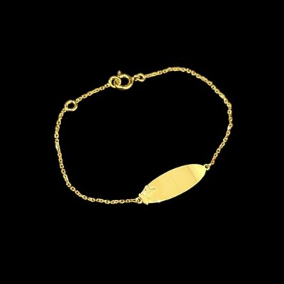 Gourmette Maille Forçat Plaque Ovale Guadeloupe
