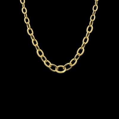 Collier Maille Forçat Lisse Cannelée En Chute