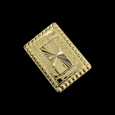 Chevalière Biscuit Rectangle Soleil