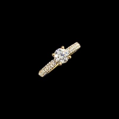Bague Solitaire Sertie 4 Griffes 5 mm