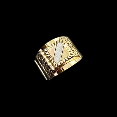 Chevalière Ailette Rectangle 3 Ors