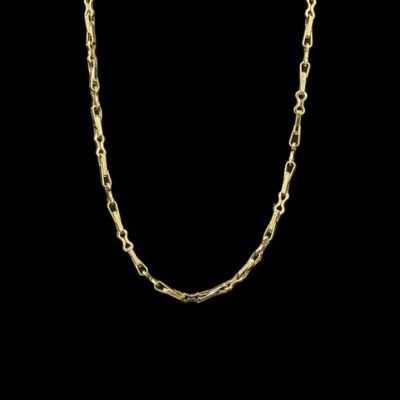 Collier Maille Fantaisie Alternée 5 mm 60 cm