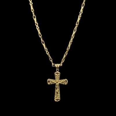 Ensemble Maille Fantaisie Croix Maille Américaine 60 cm