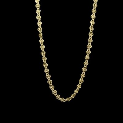 Collier Maille Spiral Lisse Sablé 70 cm 11 mm
