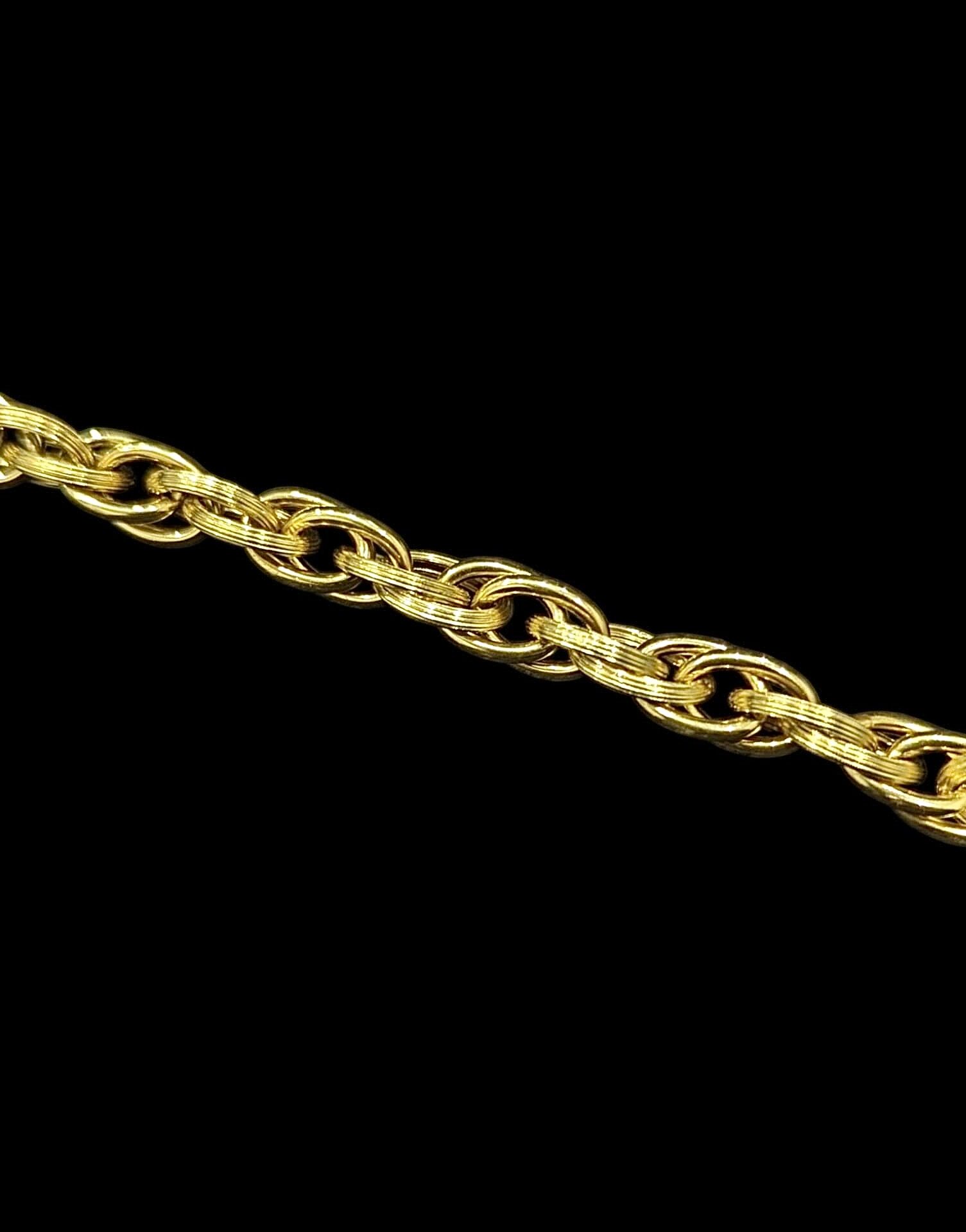 Bracelet Double Forçat Lisse Cannelé 6 mm 19 cm – Image 2