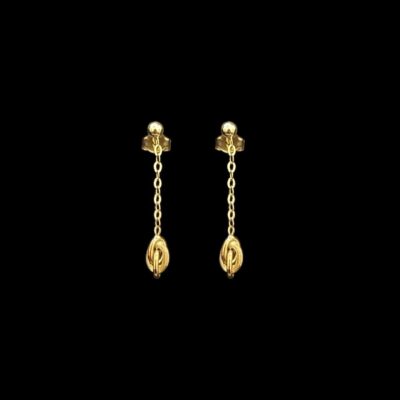 Boucles D'Oreilles Boule Chainette Forçat 5 mm