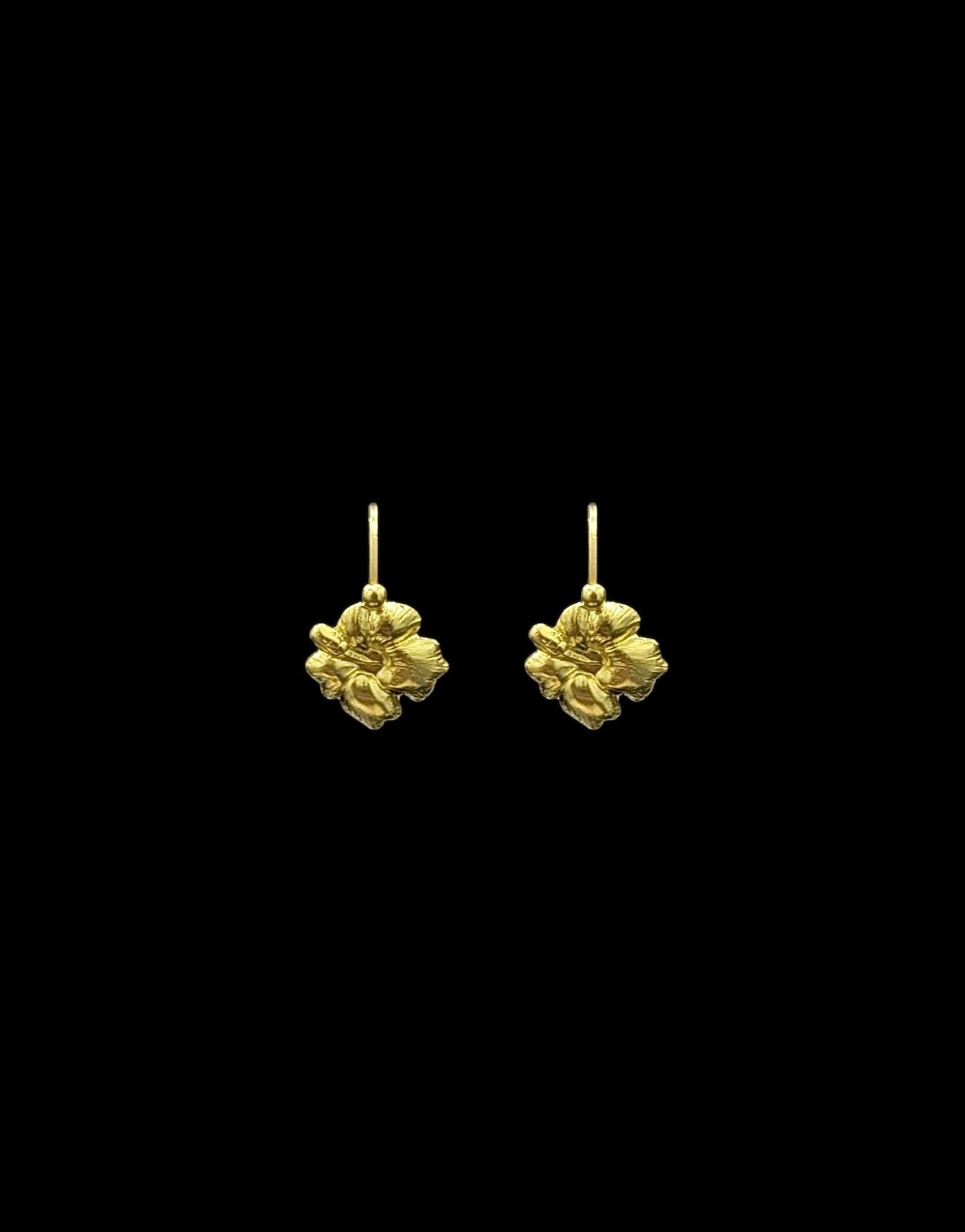 Boucles D'Oreilles Dormeuse Hibiscus