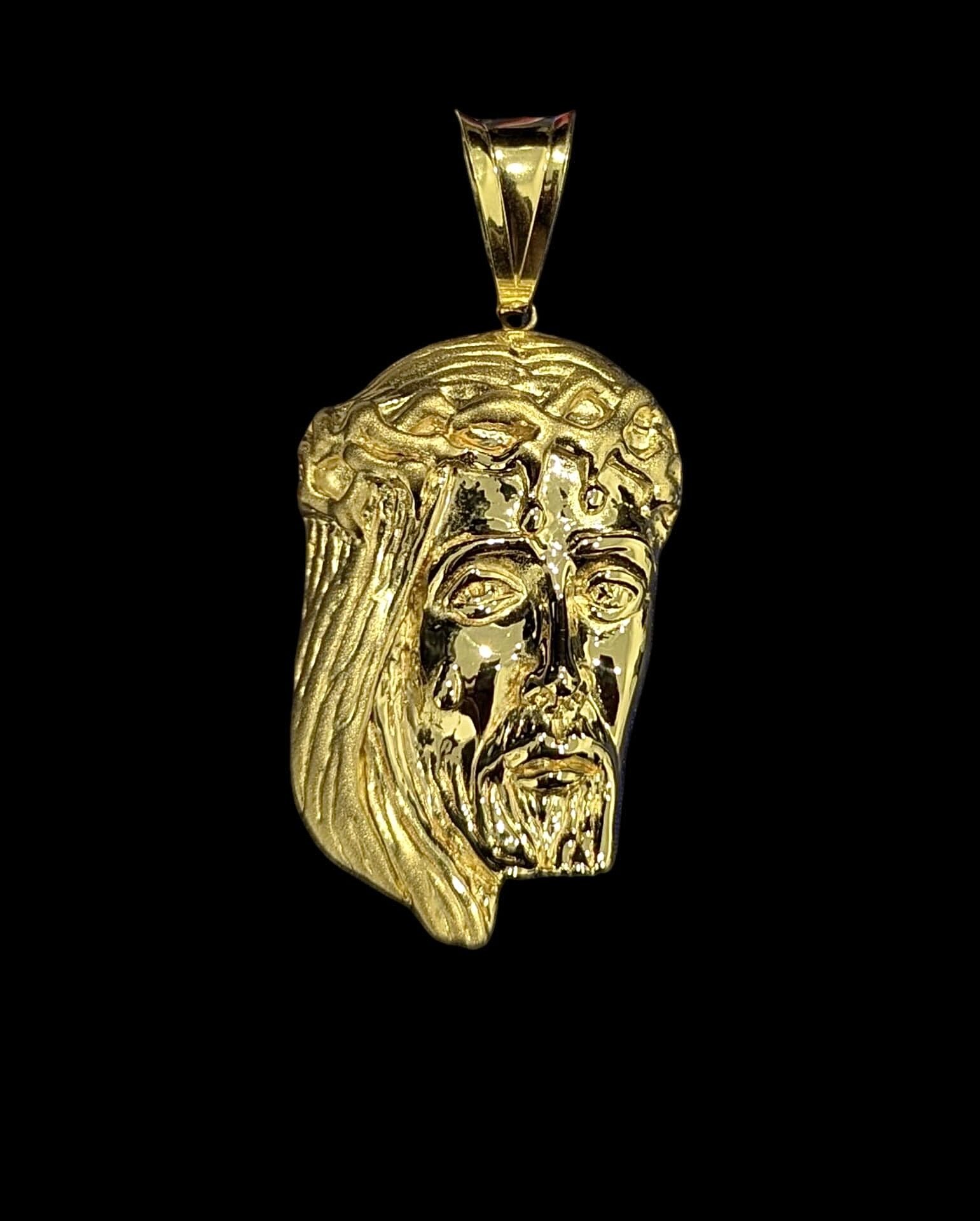 Pendentif Tête De Christ Électroformé 3D 5.3 cm 3.4 cm