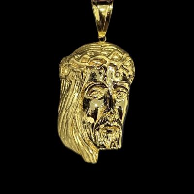 Pendentif Tête De Christ Électroformé 3D 5.3 cm 3.4 cm
