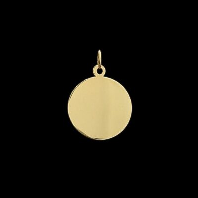 Pendentif Plaque Ronde 22 mm