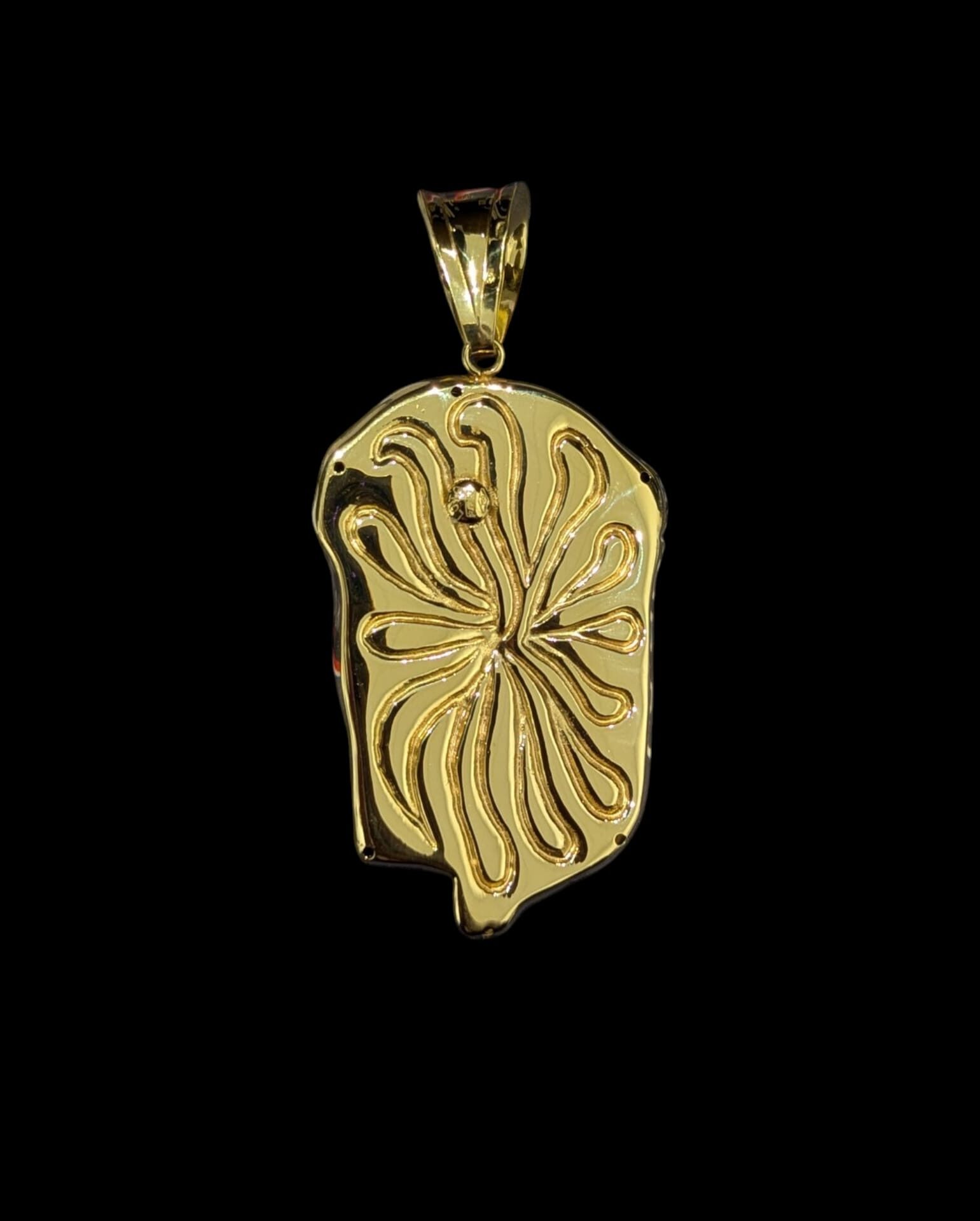 Pendentif Tête De Christ Électroformé 3D 5.3 cm 3.4 cm – Image 3