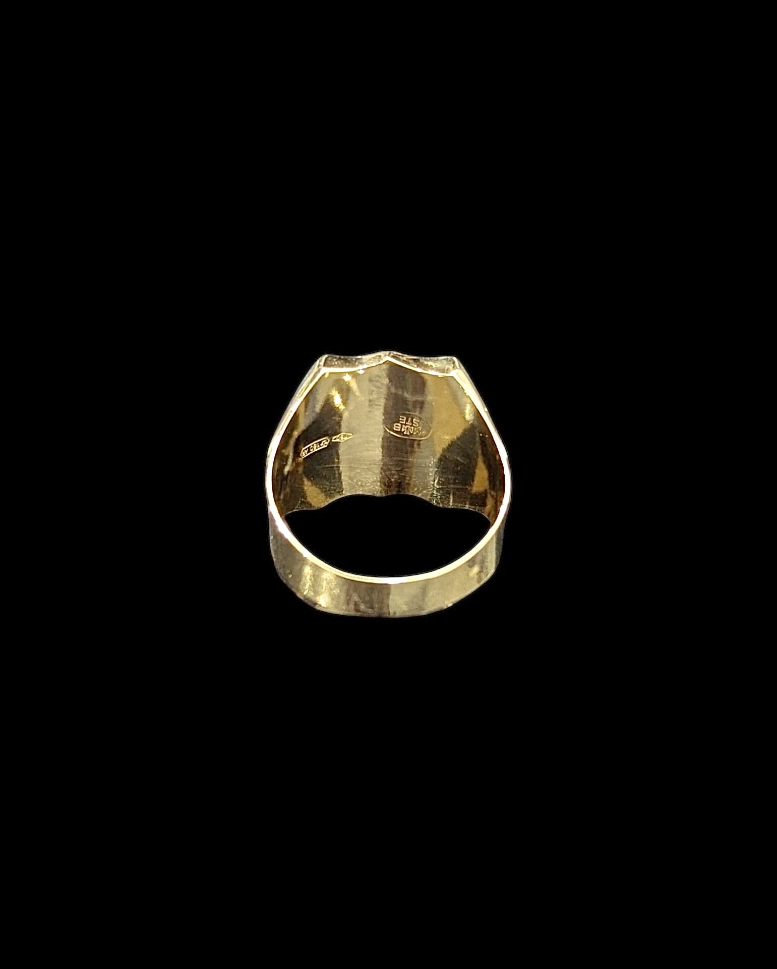 Chevalière Rectangle Croix 2 Ors – Image 3