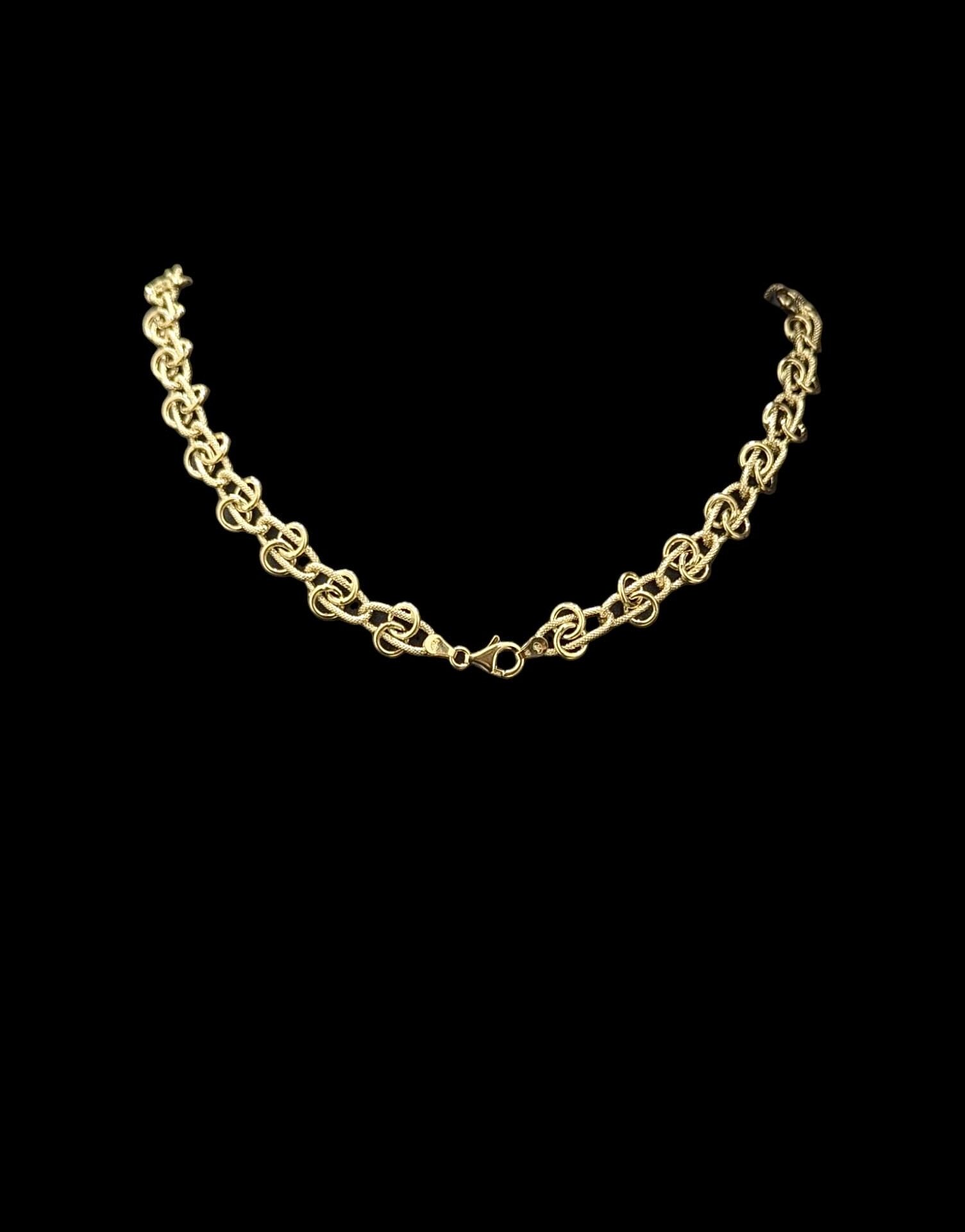 Collier Maille Spiral Lisse Sablé 70 cm 11 mm – Image 3