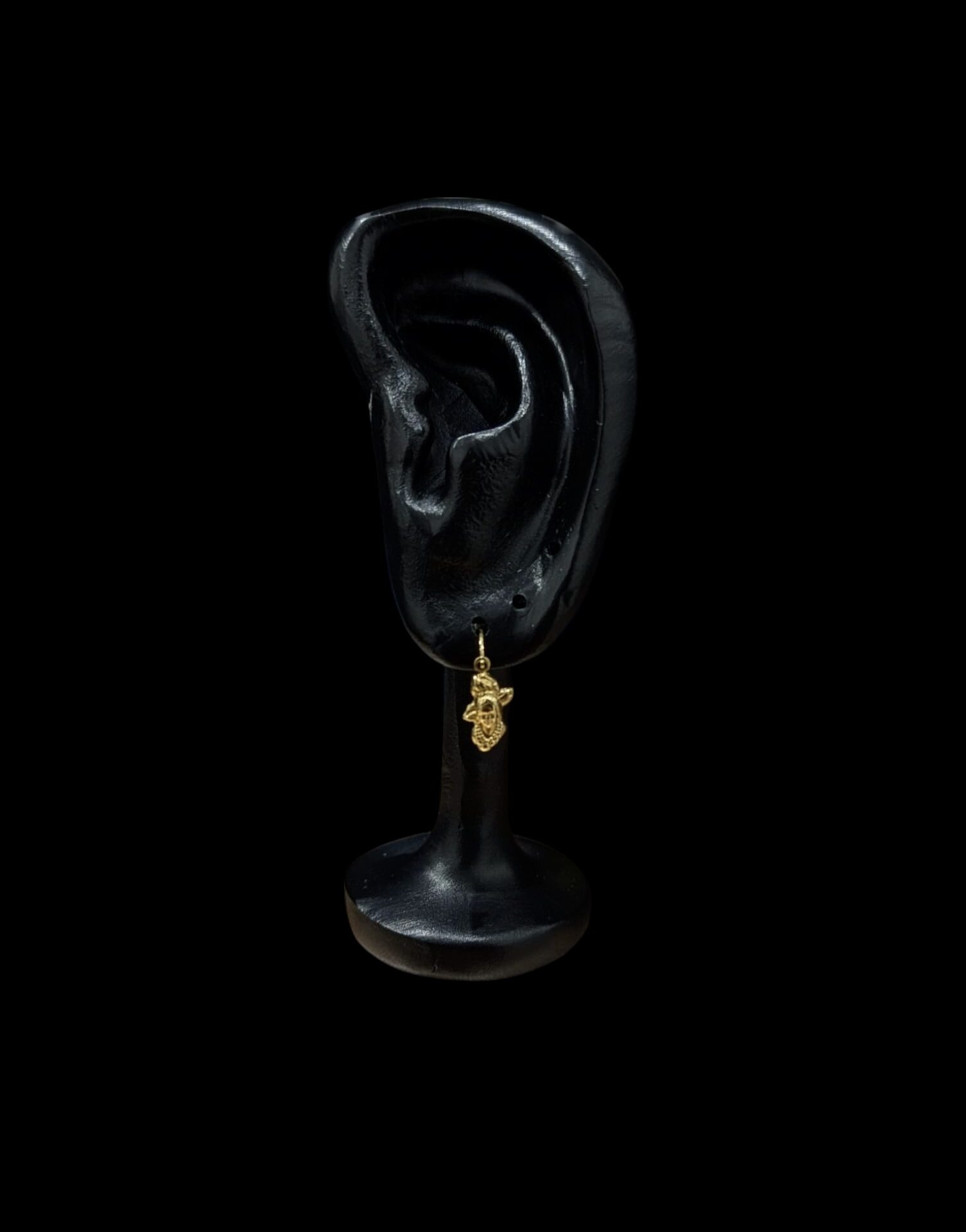 Boucles D'Oreilles Dormeuse Petite "Tête Madras" – Image 3