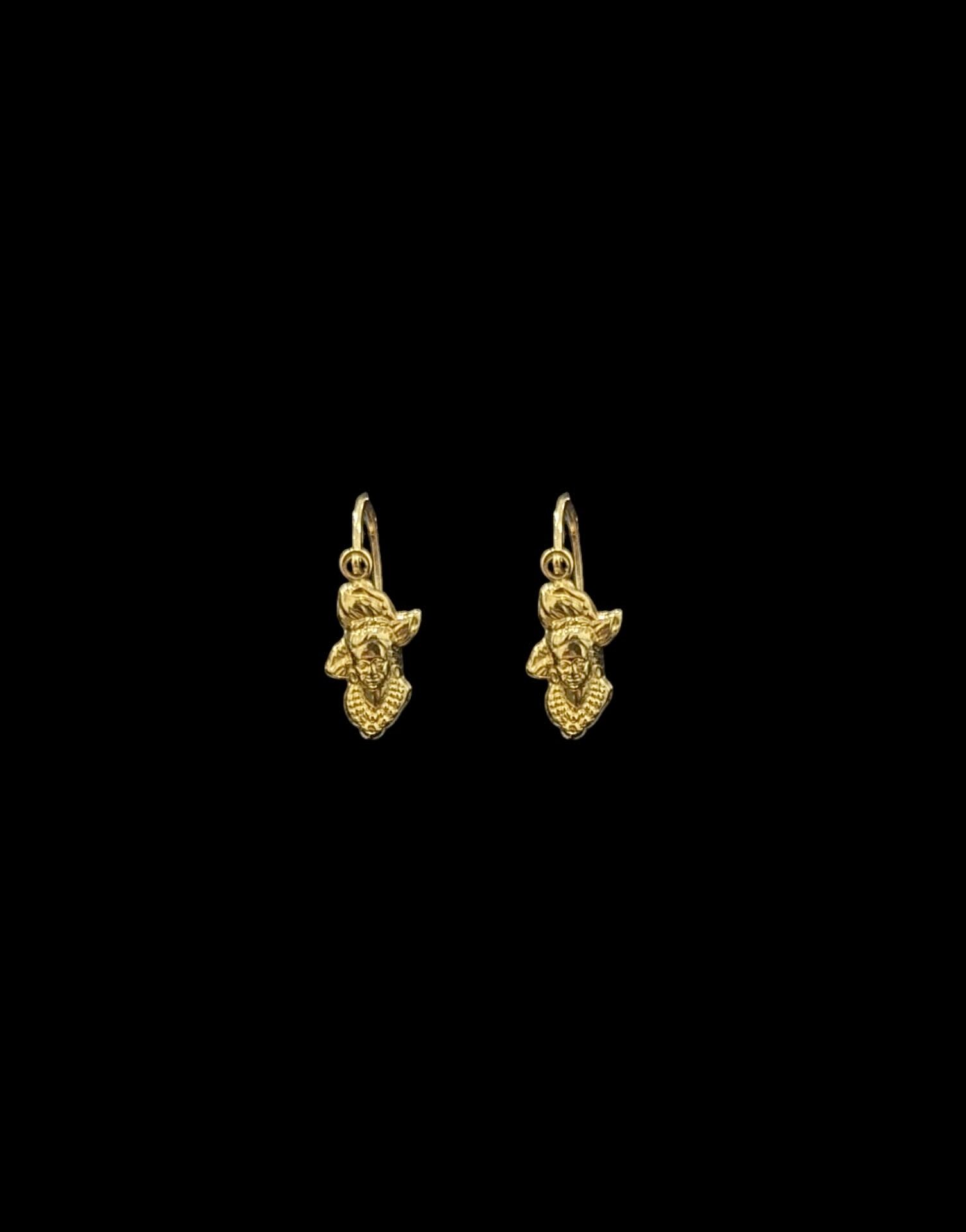 Boucles D'Oreilles Dormeuse Petite "Tête Madras"
