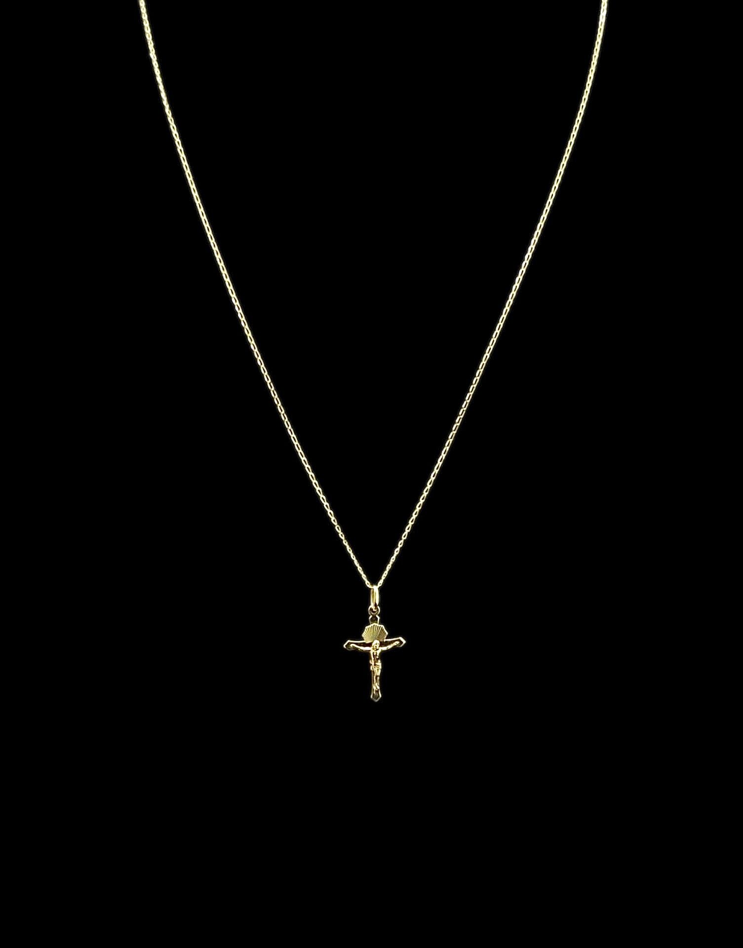 Ensemble Gourmette Pendentif Croix Christ 22 mm – Image 2