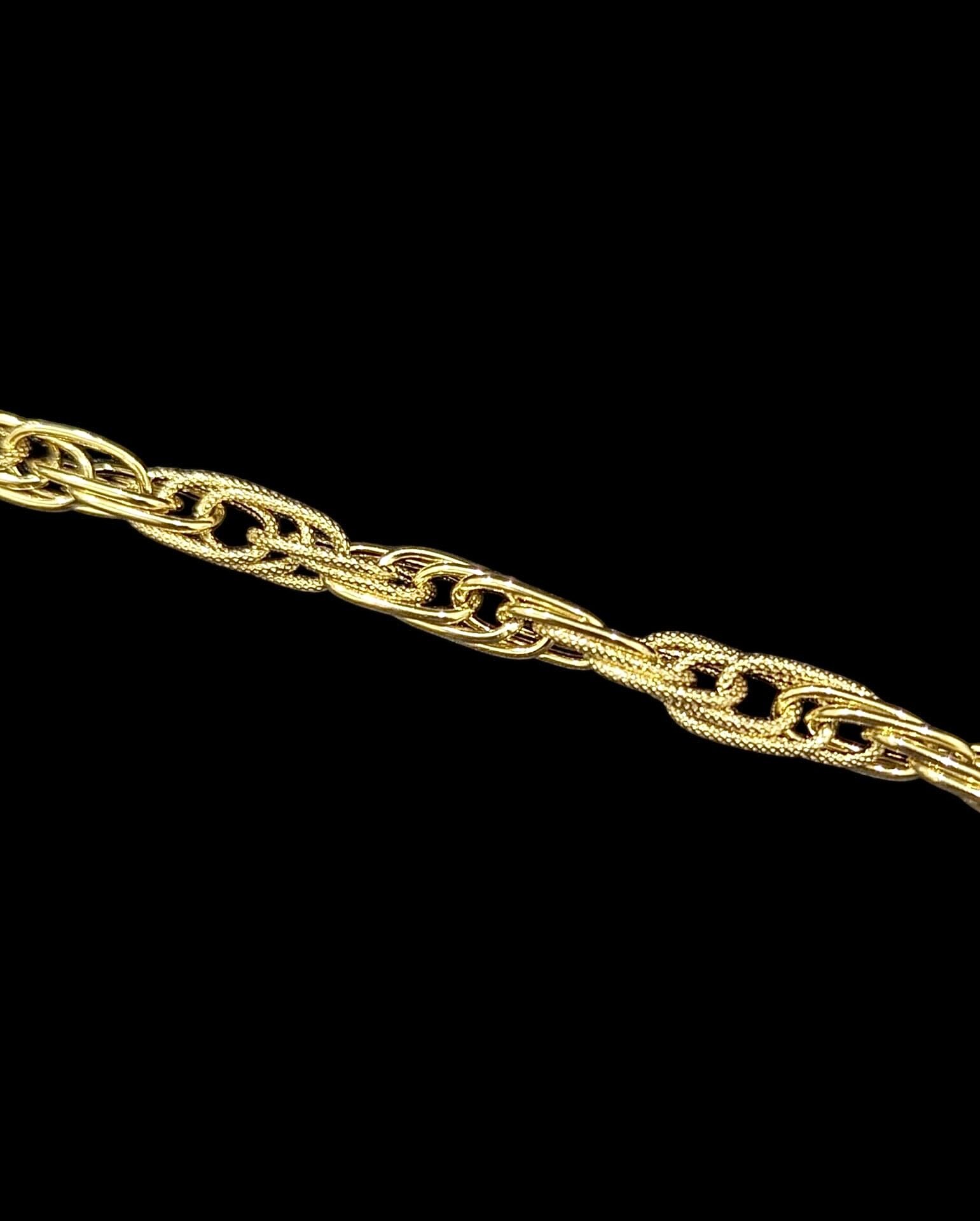 Collier Torsadé Fantaisie Lisse Sablé 80 cm 6 mm – Image 2