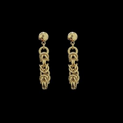 Boucles D'Oreilles Maille Royal Lisse Sablé