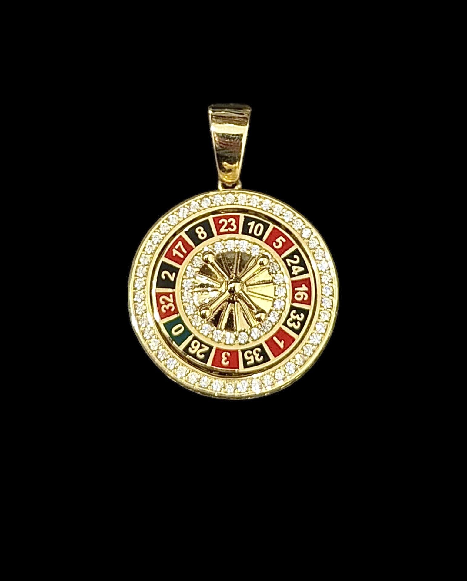 Pendentif Roulette Tournante 3D