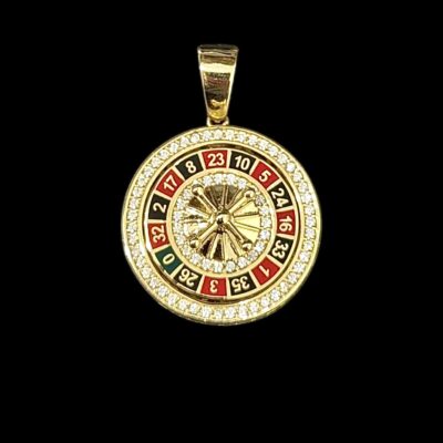 Pendentif Roulette Tournante 3D