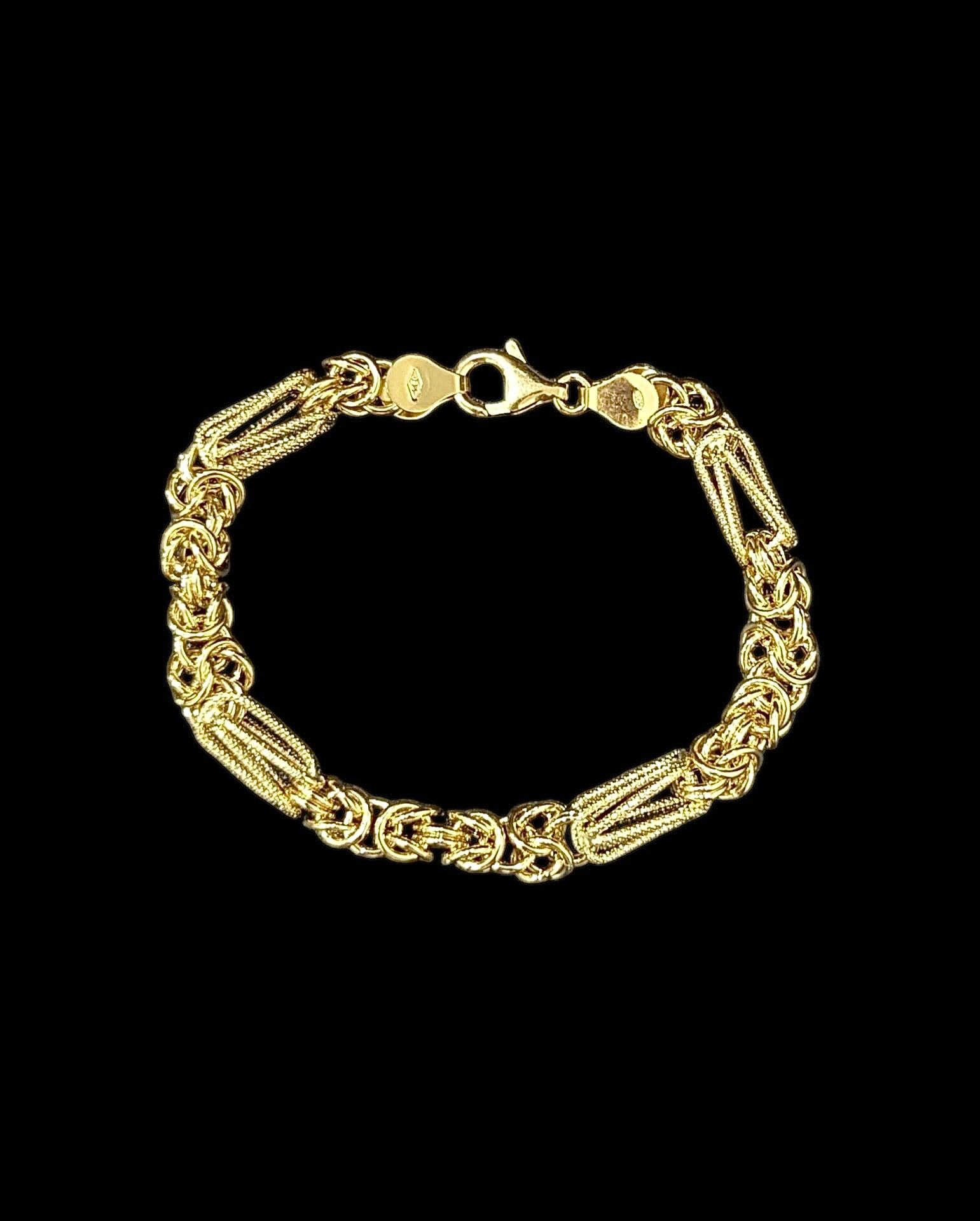 Bracelet Maille Royal Fantaisie Lisse Sablé 18 cm 7 mm