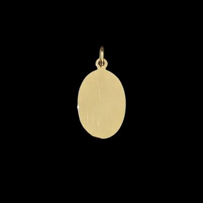 Pendentif Plaque Ovale Lisse
