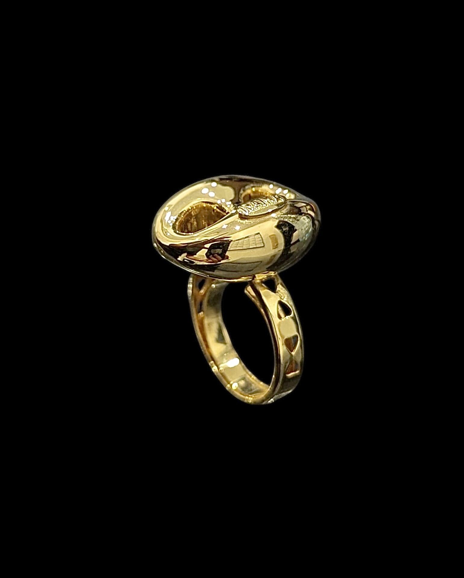 Bague Grain De Café Electroformé 18 mm – Image 2
