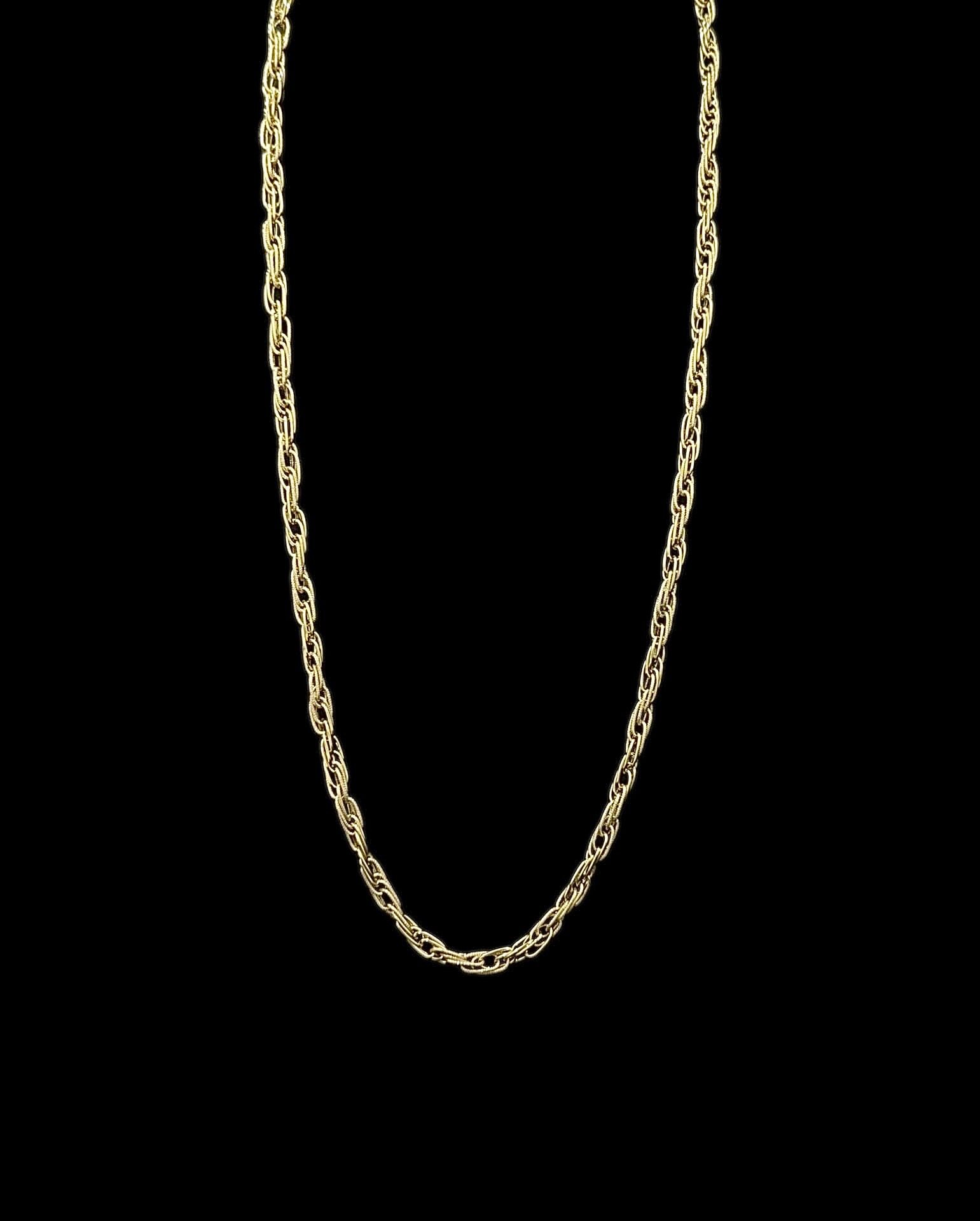 Collier Torsadé Fantaisie Lisse Sablé 80 cm 6 mm