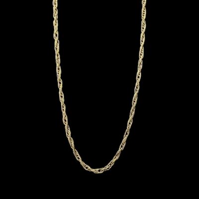Collier Torsadé Fantaisie Lisse Sablé 80 cm 6 mm