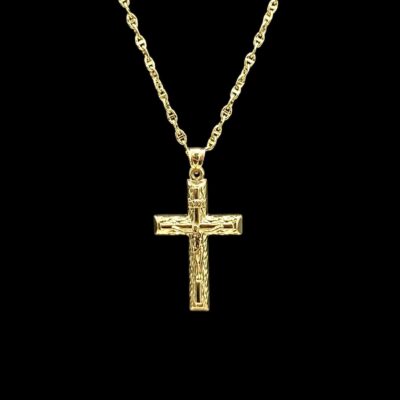 Collier Marine Pendentif Croix Christ