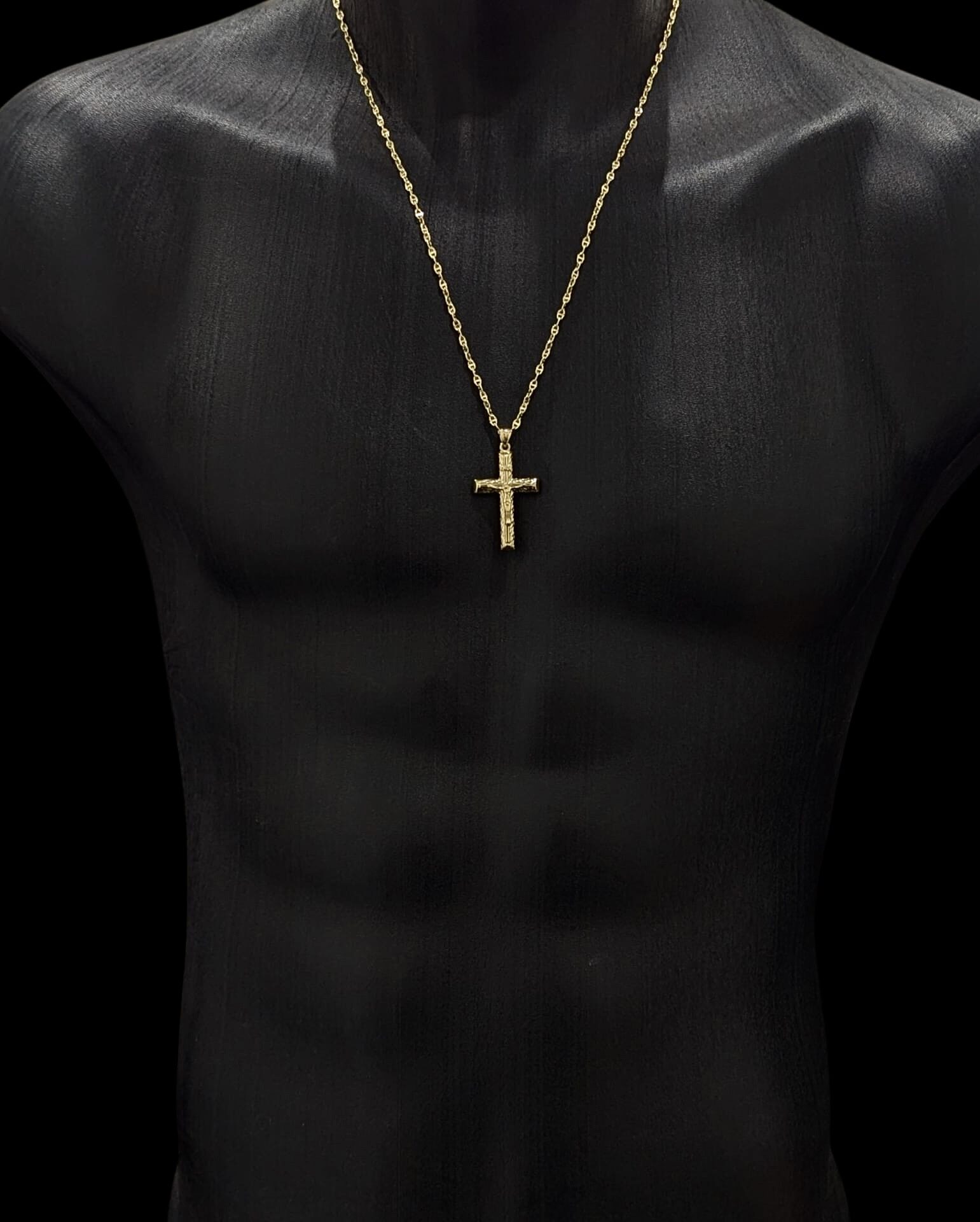 Collier Marine Pendentif Croix Christ – Image 4