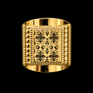 Chevalière Ailettes Motif Fleur de Lys