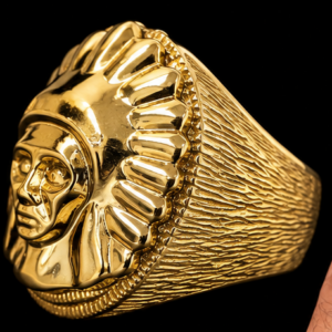 Chevalière Tête d'Indien 3d XL